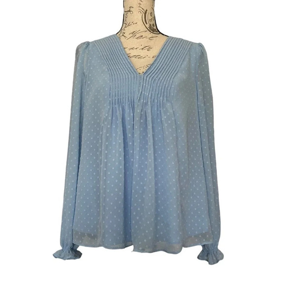 Nanette Lepore Pleated Front Top Size Medium - Picture 9 of 9